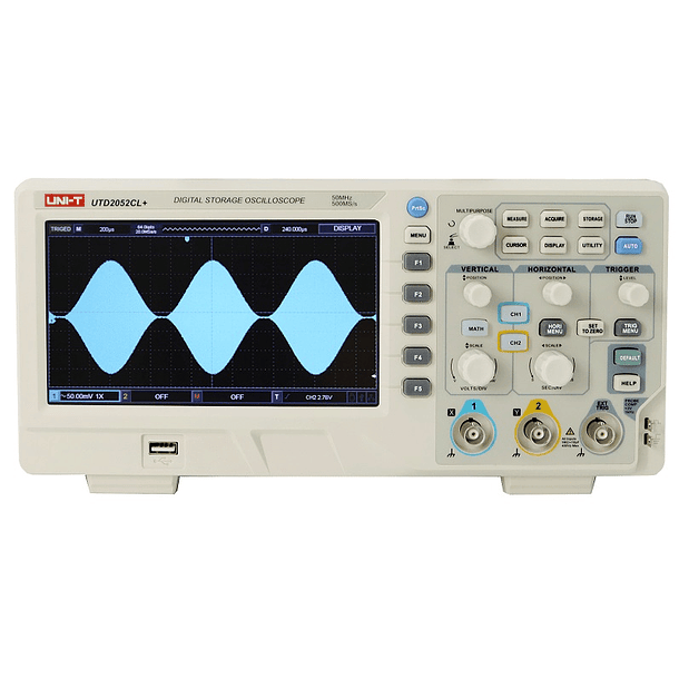 Osciloscópio Digital 100MHz 2 Canais - UNI-T UTD2052CL+ 1