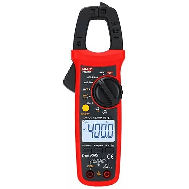 Pinça Amperimétrica Digital 600V 400A - UNI-T 1