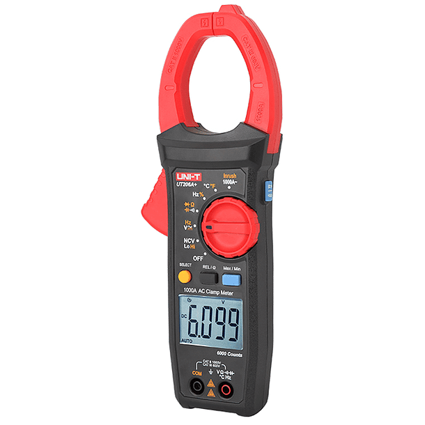 Pinça Amperímétrica Digital AC/DC 1000V 1000A - UNI-T UT206A+ 2
