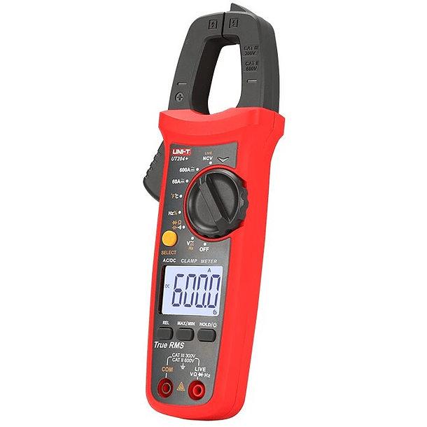 Pinça Amperímétrica Digital TrueRMS 600V 600A - UNI-T UT204+ 1