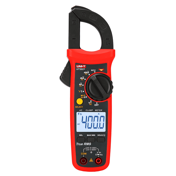 Pinça Amperímétrica Digital AC/DC 600V 400A - UNI-T UT202+ 1