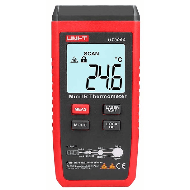 Mini Termómetro Digital por Infra-Vermelhos - UNI-T 