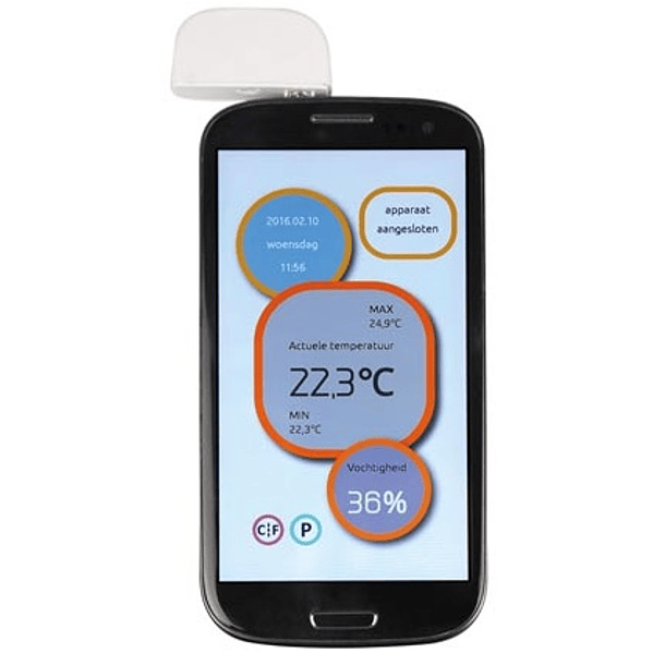 Termómetro e Higrómetro Portátil p/ DIspositivos Móveis - VELLEMAN 2