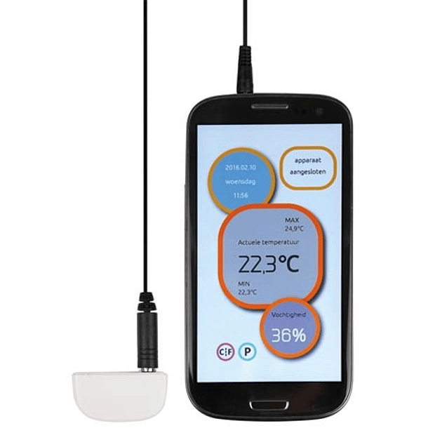 Termómetro e Higrómetro Portátil p/ DIspositivos Móveis - VELLEMAN 3