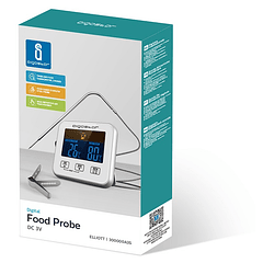 Termómetro Temporizador Digital c/ Sonda p/ Alimentos