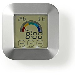 Termómetro e Higrómetro c/ Relógio/Alarme Digital Touch - NEDIS