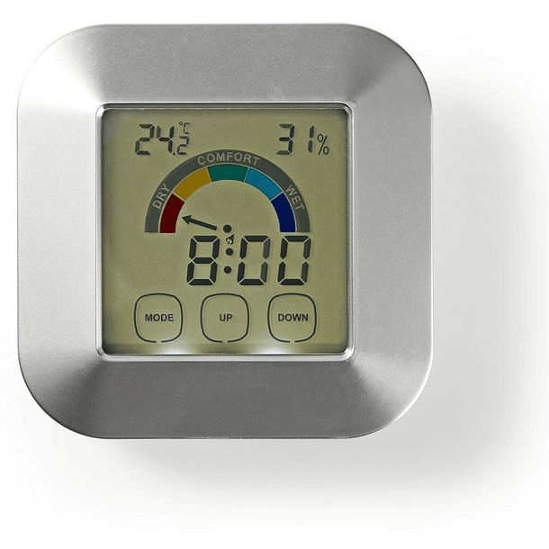 Termómetro e Higrómetro c/ Relógio/Alarme Digital Touch - NEDIS 1