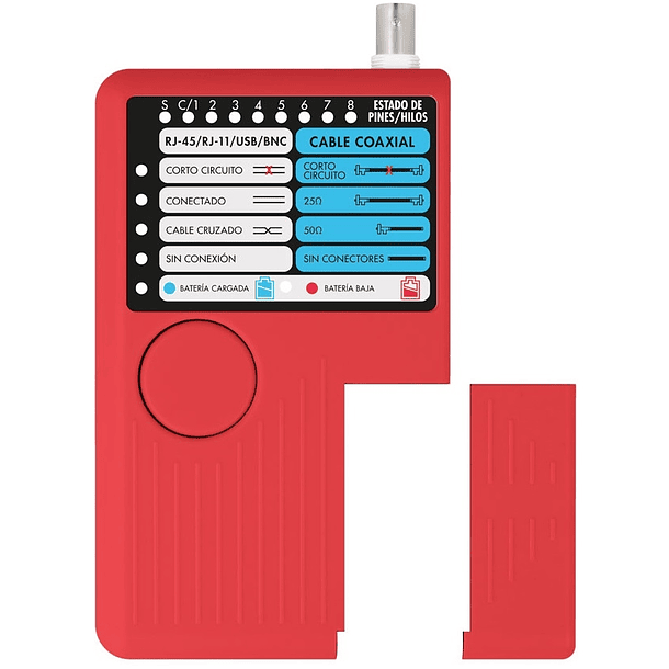 Testador de Rede RJ10, RJ11, RJ12, RJ45 e BNC - NIMO 1