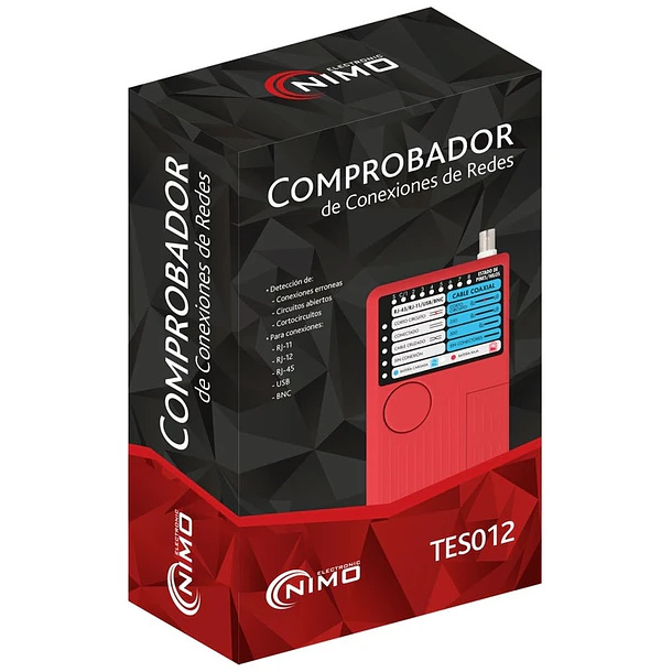 Testador de Rede RJ10, RJ11, RJ12, RJ45 e BNC - NIMO 4