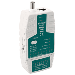 Testador de Rede RJ11 e Coaxial BNC (LED) - Proskit