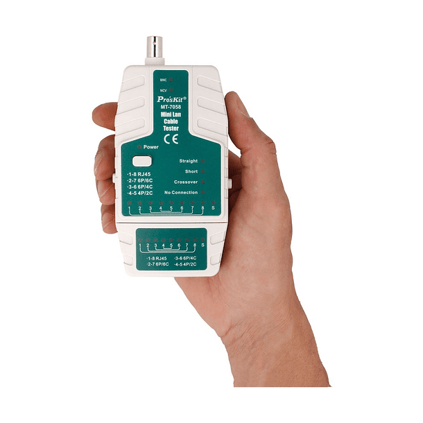 Testador de Rede RJ11 e Coaxial BNC (LED) - Proskit 4