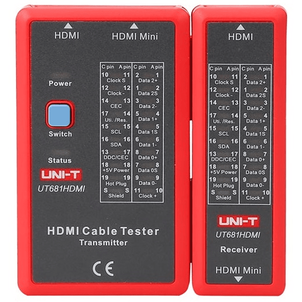 Testador de Cabos HDMI e mini-HDMI - UNI-T 1
