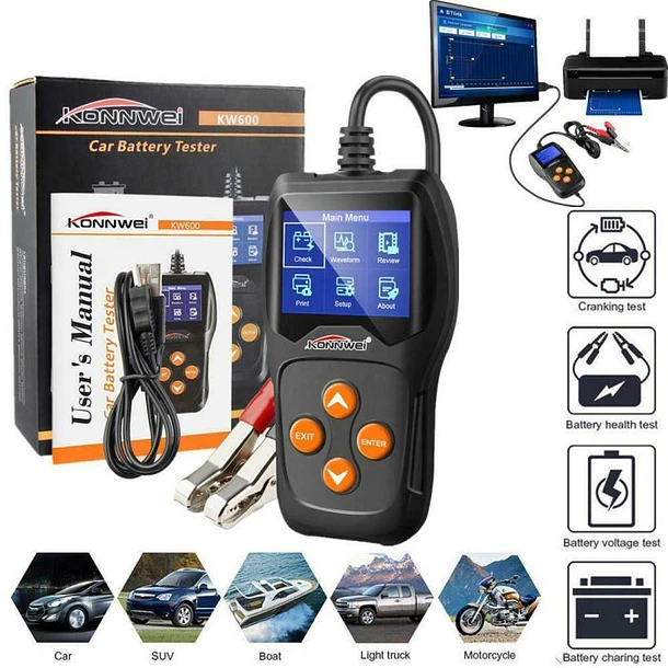 Testador/Medidor de Baterias Profissional 12V Auto/Moto 3