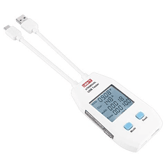 Testador Digital de Portas USB-A + USB-C (Voltagem e Corrente) c/ Memória - UNI-T