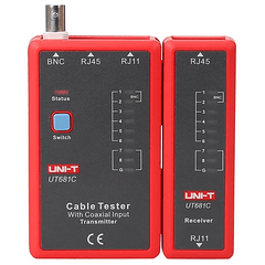 Testador de Rede, Telefone e Coaxial (RJ11, RJ45 e BNC) - UNI-T