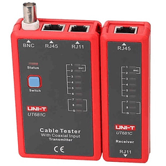 Testador de Rede, Telefone e Coaxial (RJ11, RJ45 e BNC) - UNI-T