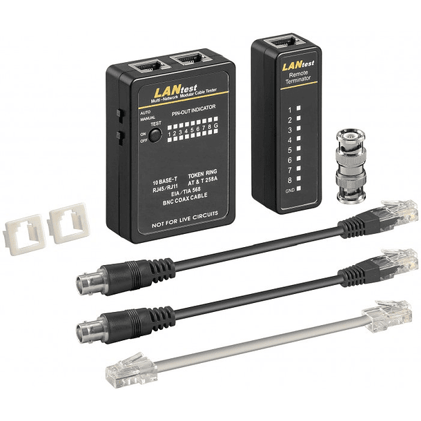 Testador de Rede RJ11, 12, 45 e Coaxial c/ Display 1