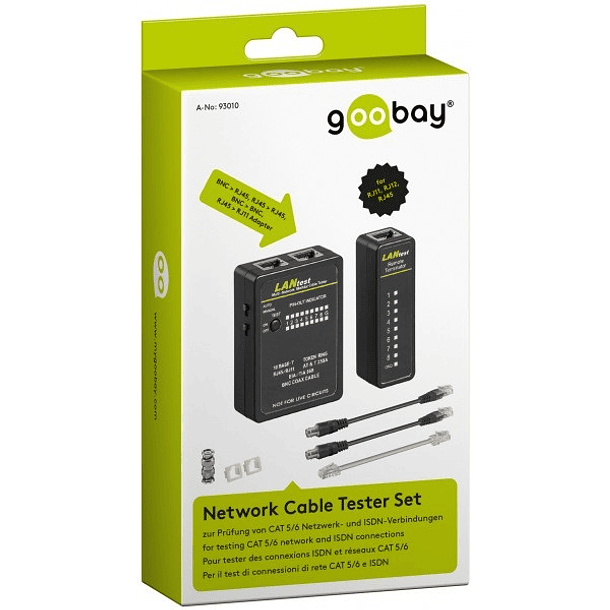 Testador de Rede RJ11, 12, 45 e Coaxial c/ Display 2