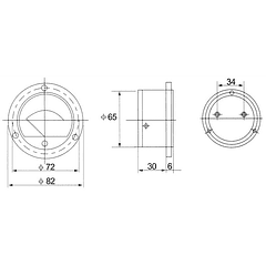 Voltímetro Redondo de Painel 30V DC