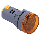 Voltímetro Digital LED Redonto Amarelo p/ Painel (12...500V AC) 1