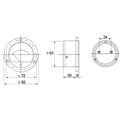 Voltímetro Redondo de Painel 40V DC