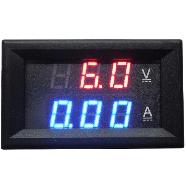 Voltimetro/Amperímetro Digital LED (4,5...100VDC / 0...10Amp) 1