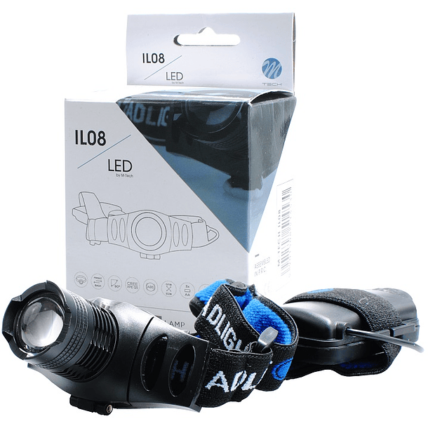 Lanterna de Cabeça 1x LED CREE XPE Q5 150Lm - M-TECH 1