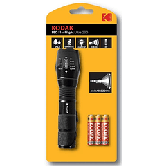 Lanterna LED ULTRA290 290Lm + 3 Pilhas AAA R03 - KODAK