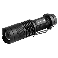 Lanterna Compacta LED CREE XP-E2 3W 200lm c/ Zoom (1x Pilha AA) - everActive FL-180