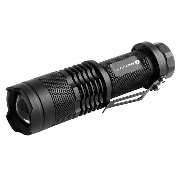 Lanterna Compacta LED CREE XP-E2 3W 200lm c/ Zoom (1x Pilha AA) - everActive FL-180 1