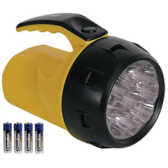 Lanterna 9 LEDs Potentes c/ 4 Pilhas Incluídas - PEREL EFL07