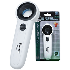 Lupa de Mão 22x c/ Iluminação (2 LEDs) - Proskit