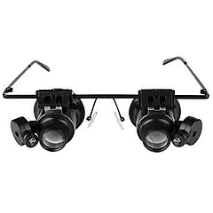 Óculos Microscópio c/ Lupa 20x e LEDs