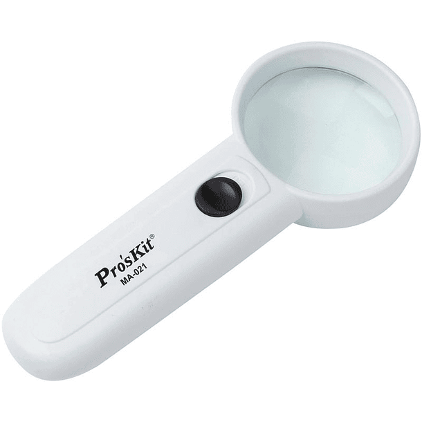 Lupa de Mão 3,5x c/ Iluminação (2 LEDs) - Proskit 1