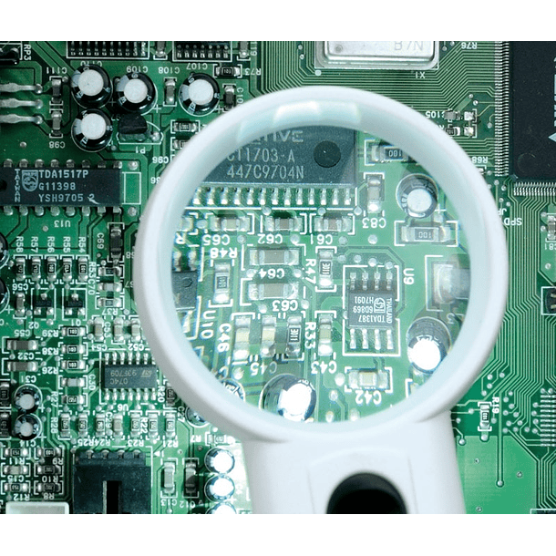 Lupa de Mão 3,5x c/ Iluminação (2 LEDs) - Proskit 2