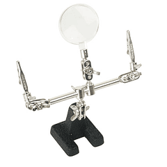 Lupa 2,5x Dioptrias c/ Suporte e Pinças