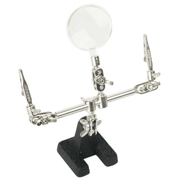 Lupa 2,5x Dioptrias c/ Suporte e Pinças 1