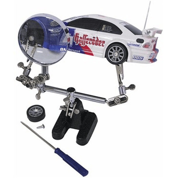 Lupa 2,5x Dioptrias c/ Suporte e Pinças 2