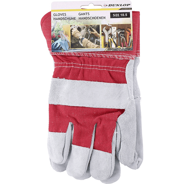 Par Luvas de Trabalho (Couro/Tecido) - DUNLOP 