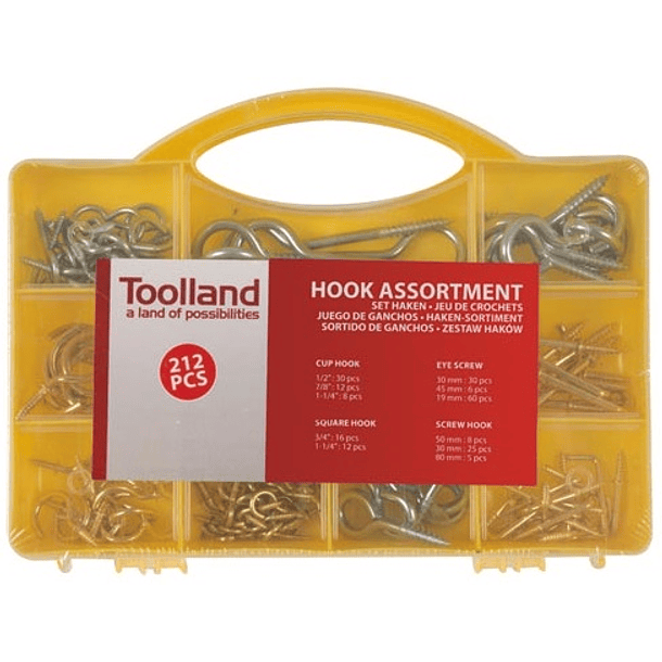 Mala com Ganchos (212pcs) - Toolland 1