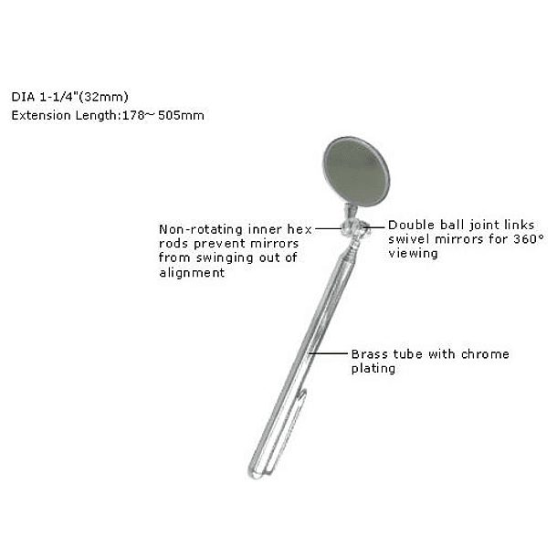 Espelho Pequeno p/ Visualizar Locais Dificil Acesso - VELLEMAN 2