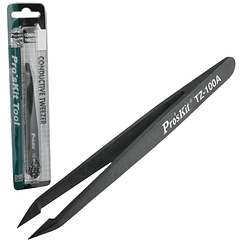 Pinça Fibra Carbono Pontas Finas 115mm (Blister) - Proskit