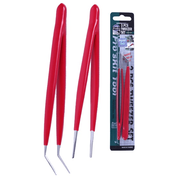 Pack 2 Pinças Isoladas (Curva / Recta) - Proskit 