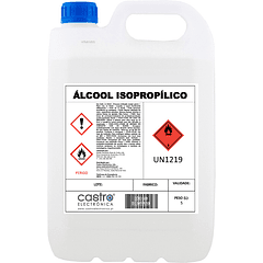 Álcool Isopropílico (Isopropanol) p/ Limpeza - 5 Litros