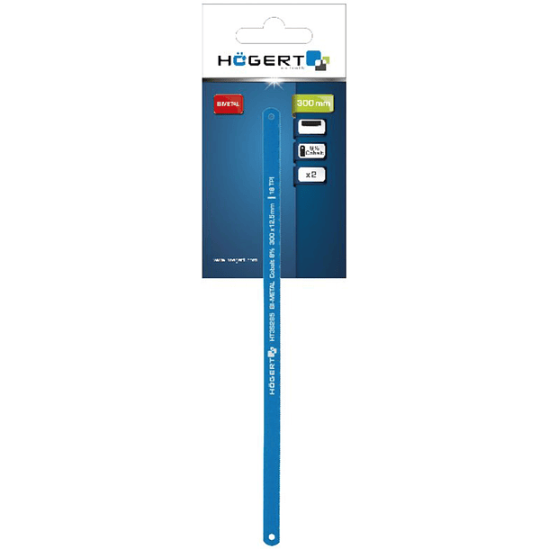 Pack 2x Lâminas p/ Serra de Metal 18TPI 300mm - HOGERT 2