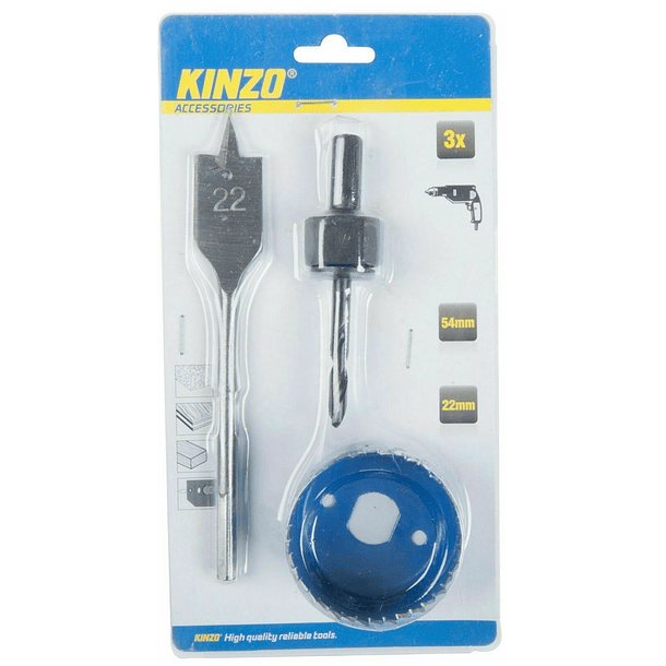 Pack de 2x Brocas + Serra Circular - KINZO 3