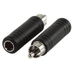Ficha Adaptadora RCA Macho  -  Jack 6,35mm Femea Mono