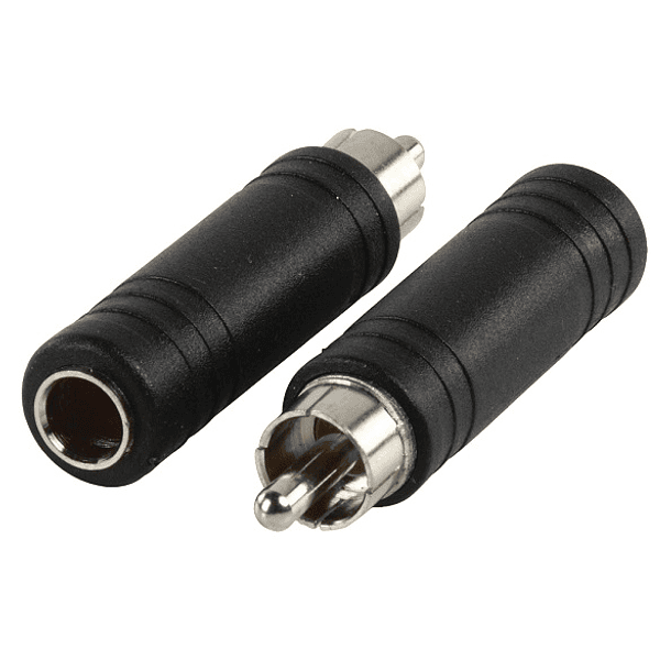 Ficha Adaptadora RCA Macho  -  Jack 6,35mm Femea Mono 