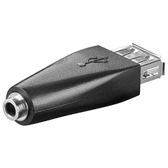 Ficha Adaptadora USB Femea - Jack 3,5mm Femea