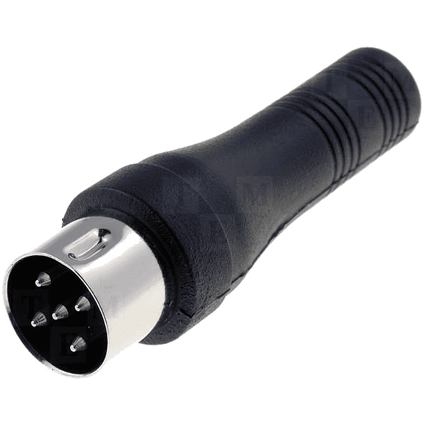 Ficha Adaptadora DIN Macho 5P -> Jack 6,3mm Femea 